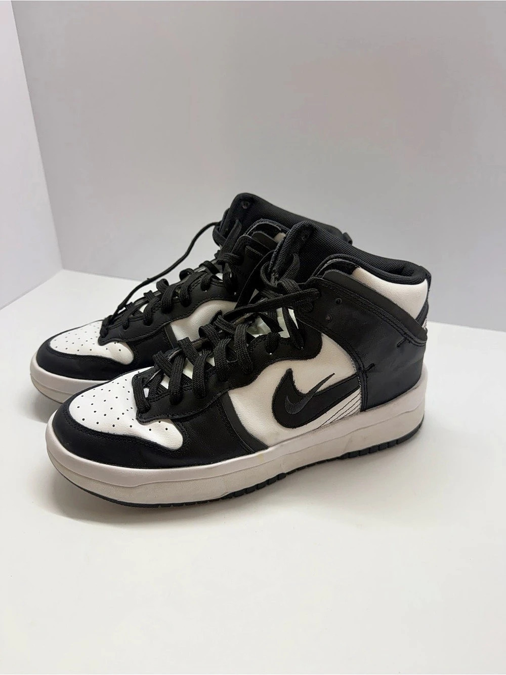 Nike Dunk High-Top Sneakers Black & White US 10 Like New